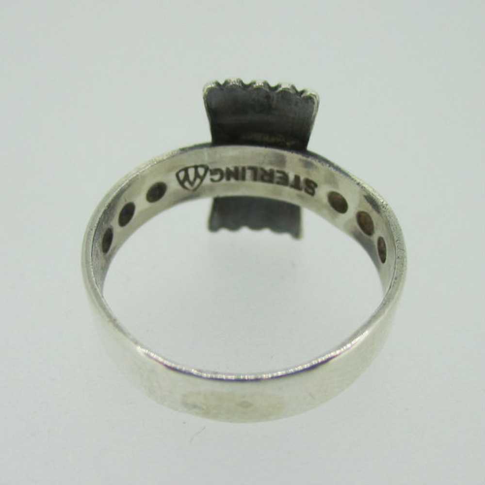 Sterling Silver Camp Fire Girls Ring Size 3.5 - image 4