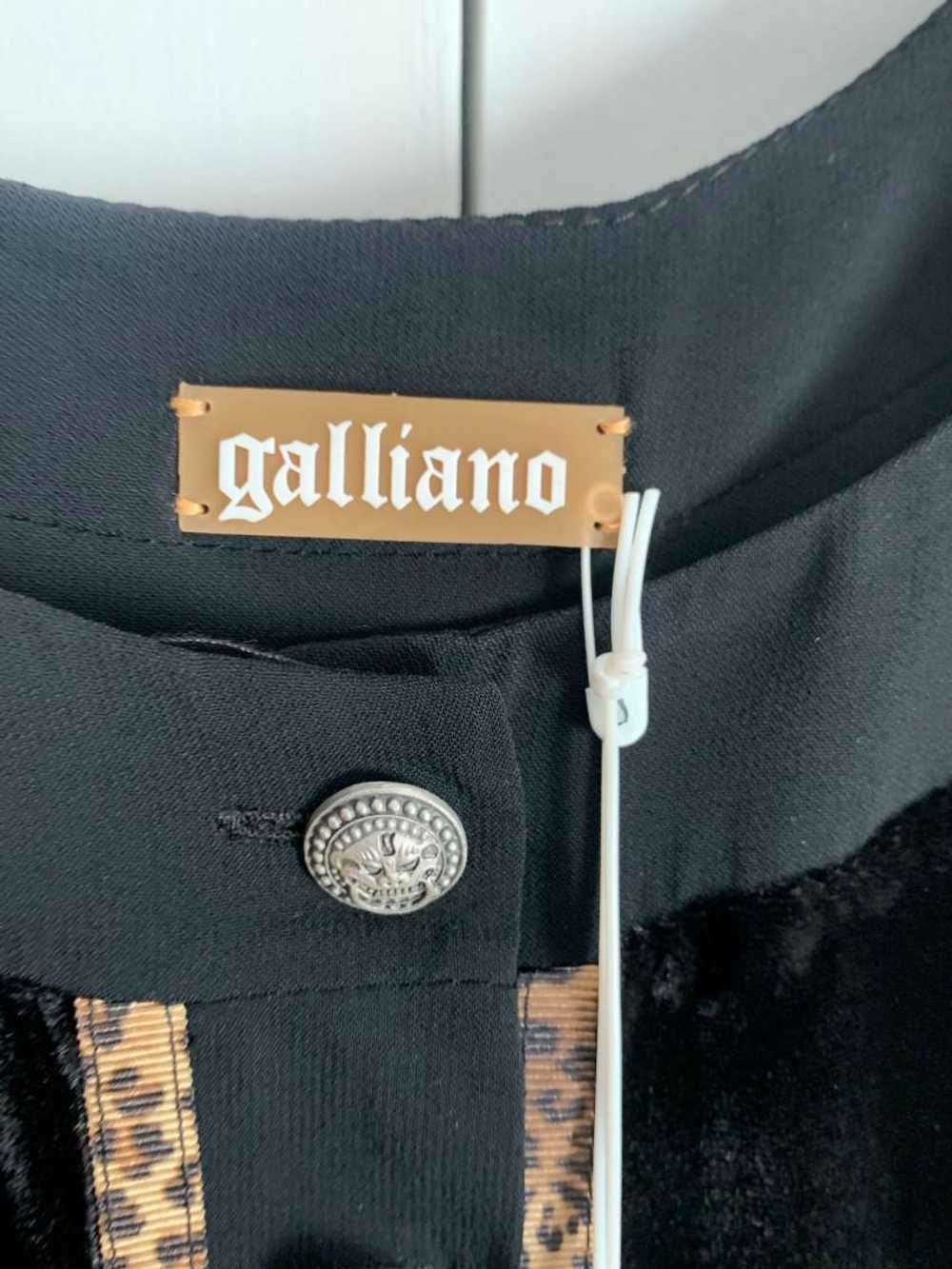 Galliano Galliano Black Satin Embroidered Dress - image 6