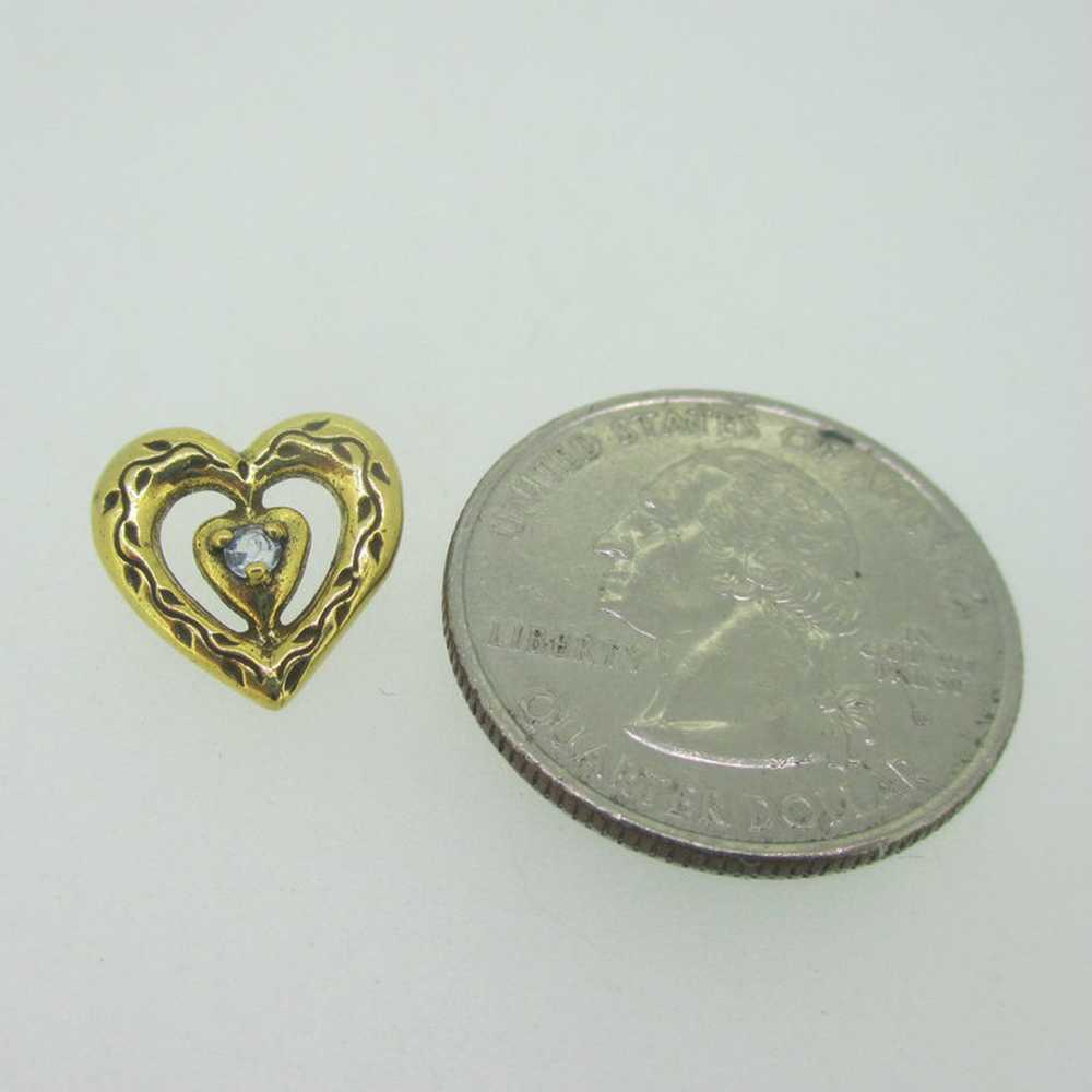 Sterling Silver Gold Wash Franklin Mint 85 Heart … - image 5