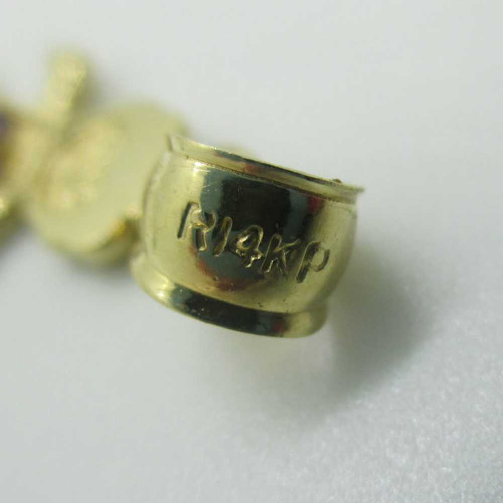 14k Yellow Gold February Boy Kid Charm - image 5