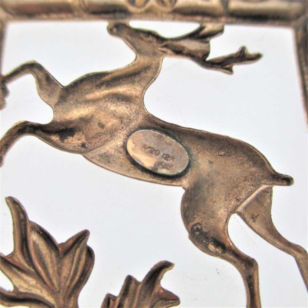 12k Gold Filled Christmas Jumping Deer in Ornate … - image 10