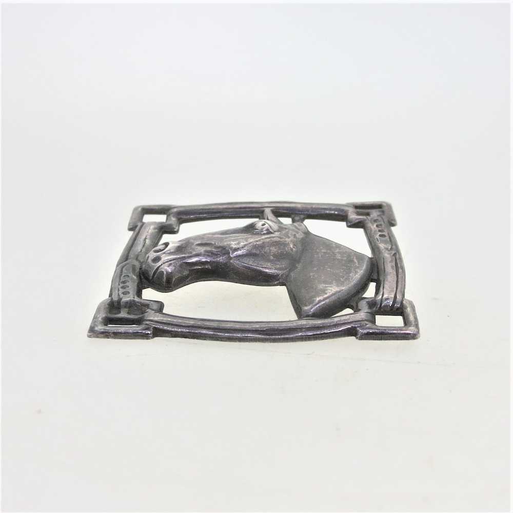 Sterling Silver Western Horse Head Portrait Eques… - image 2
