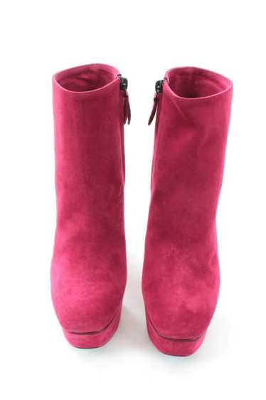 Casadei Casadei pink suede platform ankle boots - image 1