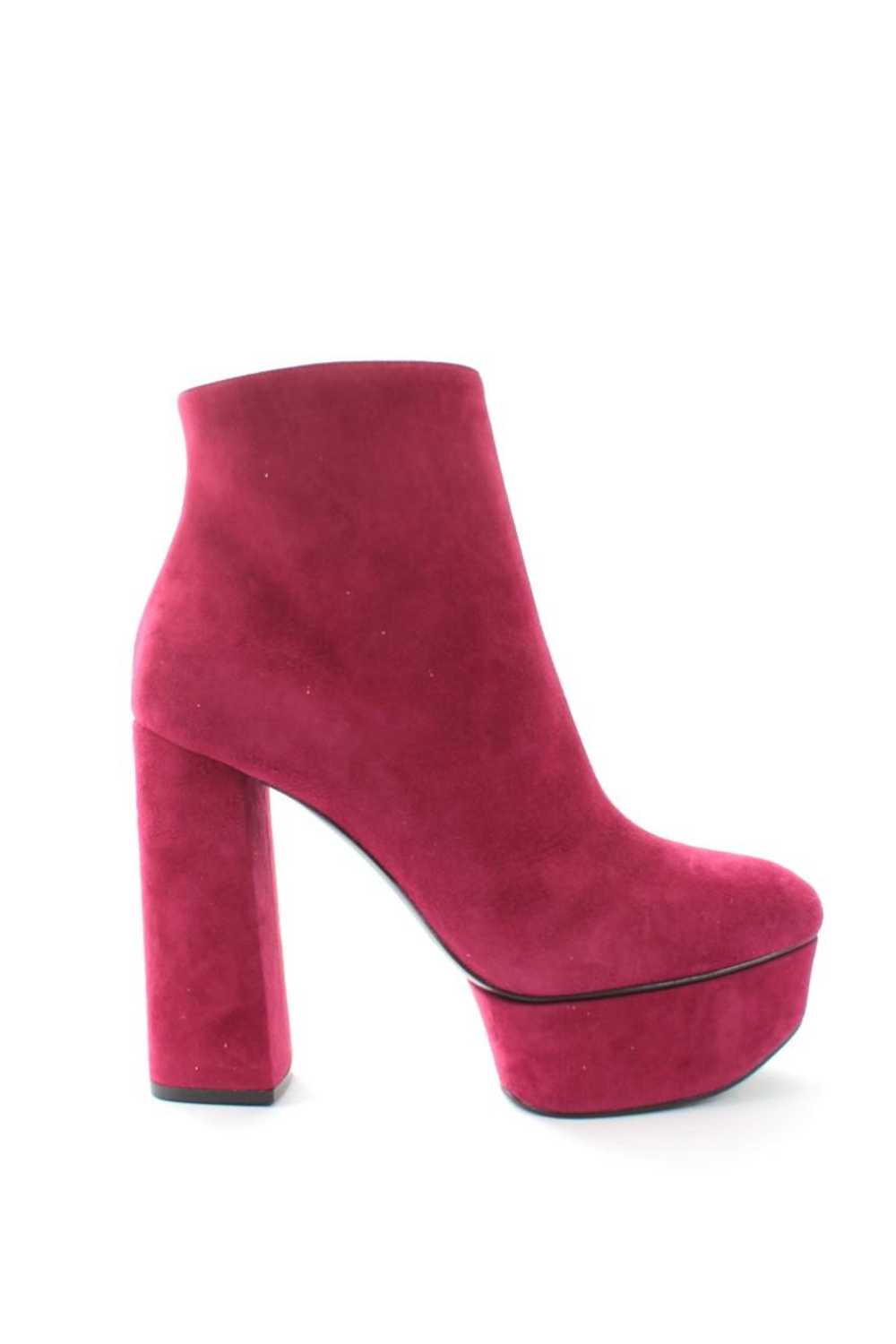 Casadei Casadei pink suede platform ankle boots - image 2
