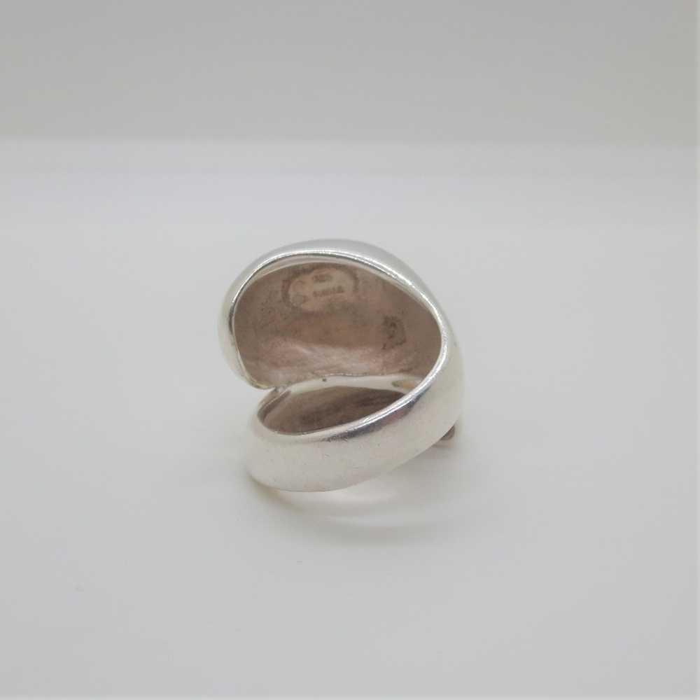 Vintage Sterling Silver India Modern Design Ring … - image 4