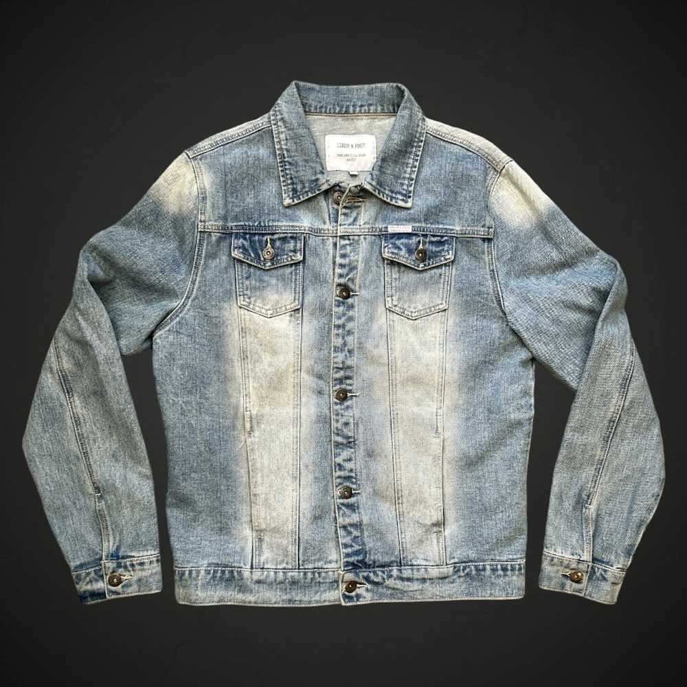 Streetwear Liquor N Poker Stitched Denim Jacket - image 1