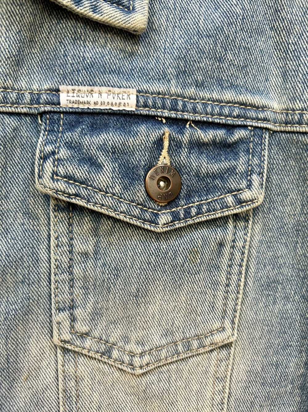 Streetwear Liquor N Poker Stitched Denim Jacket - image 4