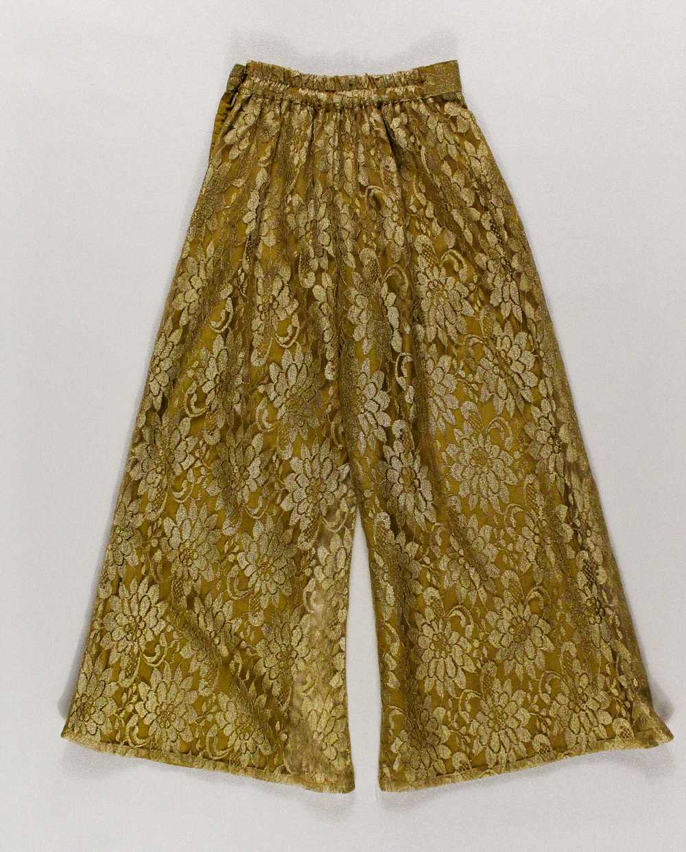 1980s Gold Lace Gaucho Pants - image 7