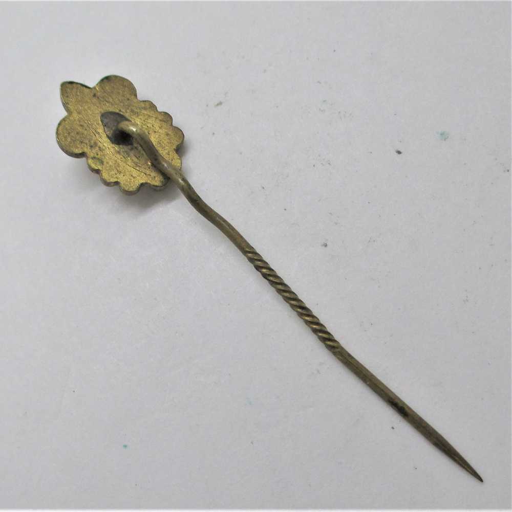 Vintage Gold Filled Fleur De Lis Face Stick Pin - image 3