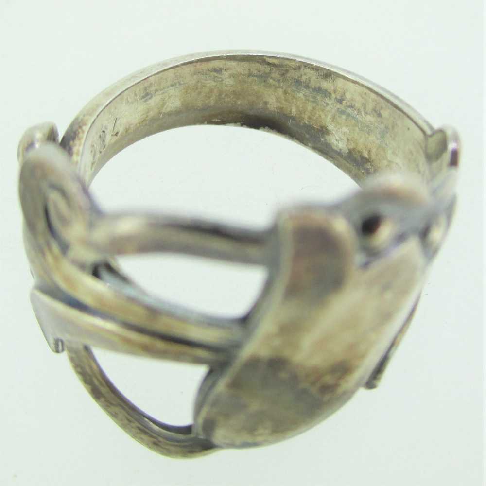 Sterling Silver Tulip Shaped Spoon Ring Size 4.75 - image 8
