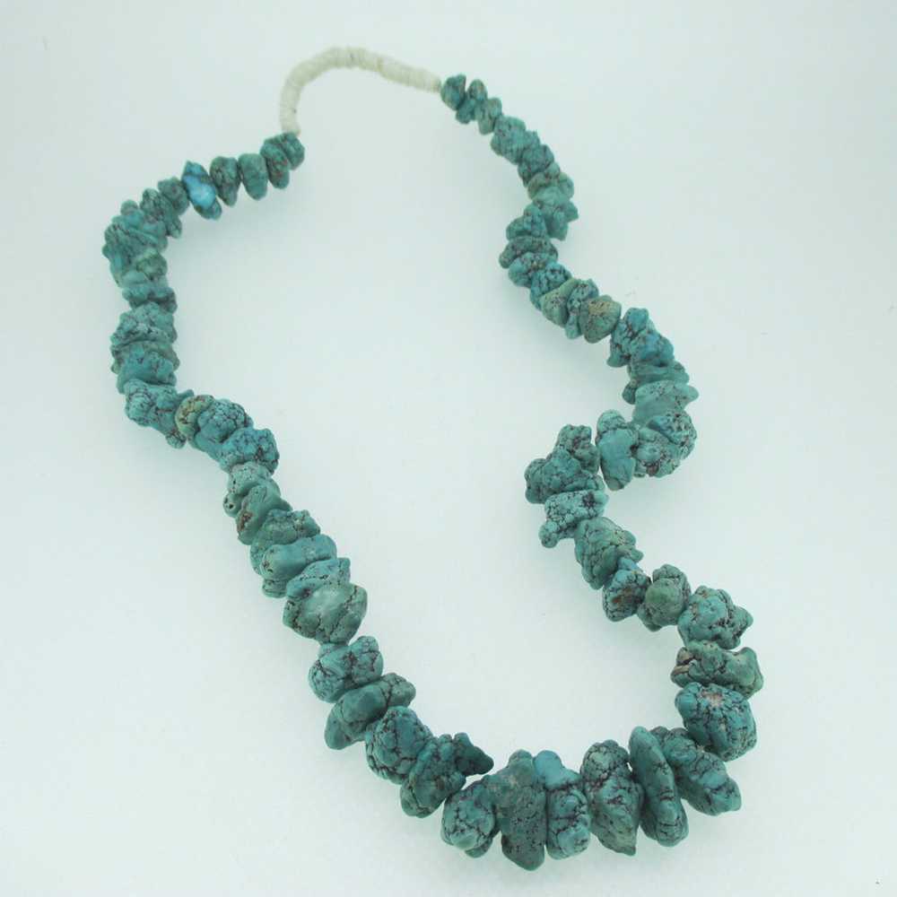 String Turquoise Nugget Necklace - image 1