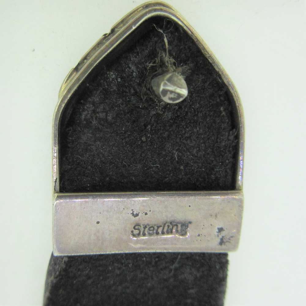 Sterling Silver & Gold Western Tool Engraved Leat… - image 6