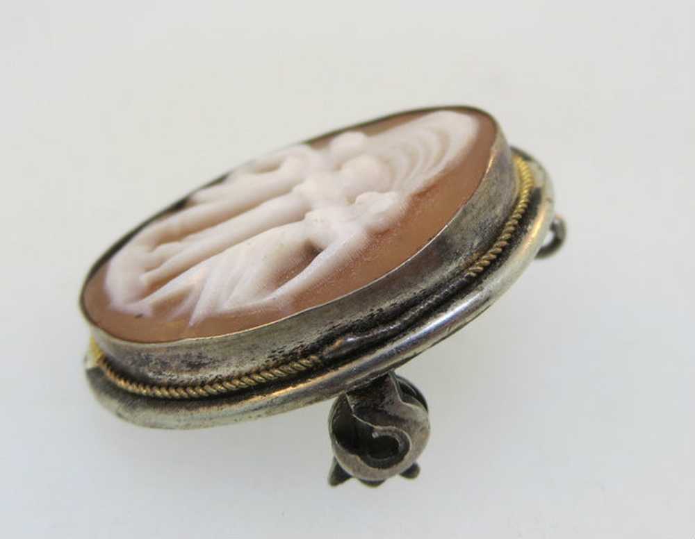 Vintage Gold Filled Conch Shell Cameo with 3 Danc… - image 2