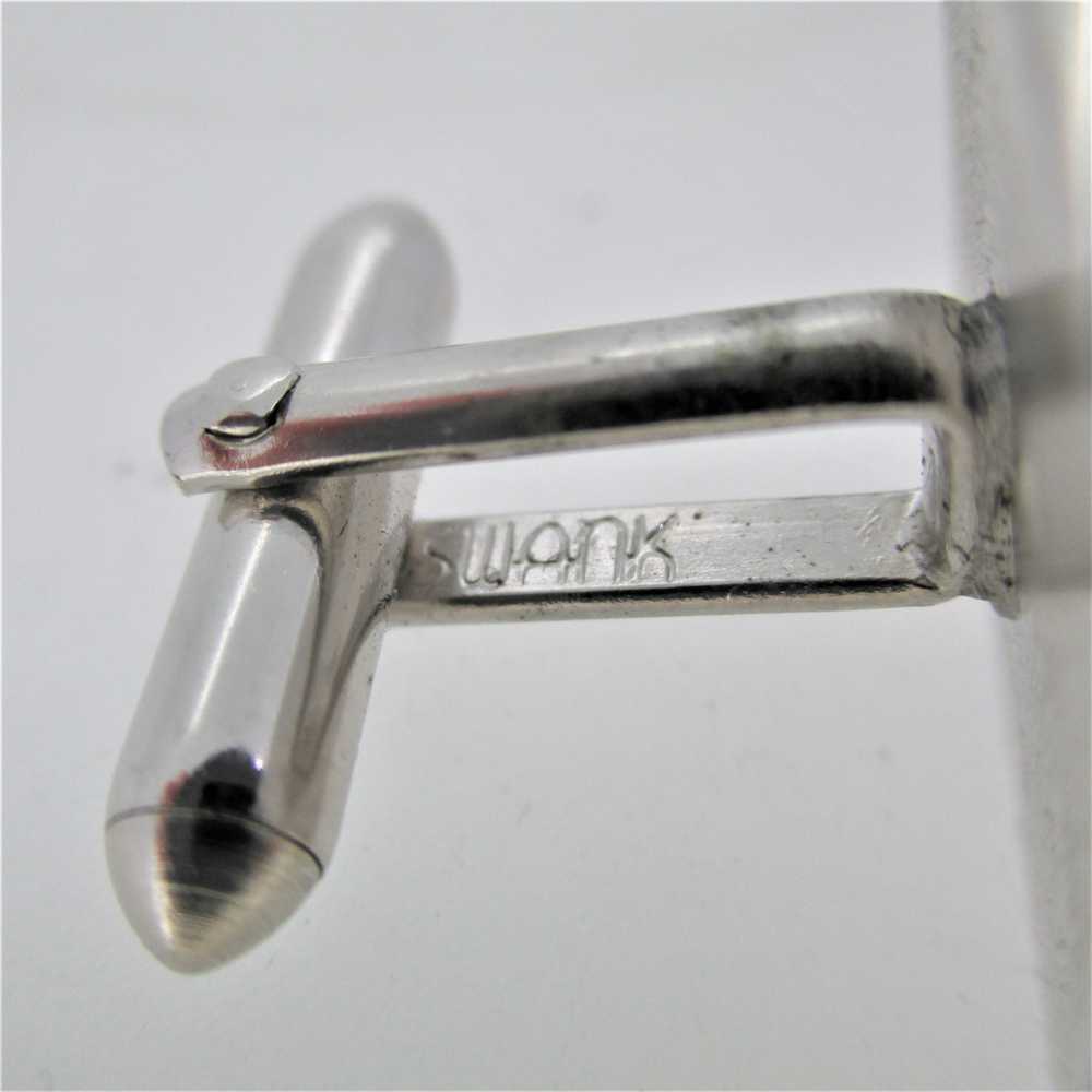 Swank Square Silver Tone with Clear CZ Cufflinks - image 7