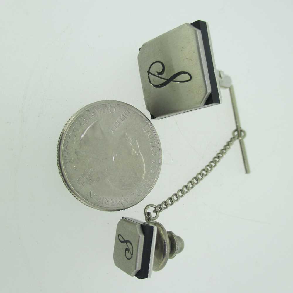Vintage Swank Silver Tone Signet with the Letter … - image 5