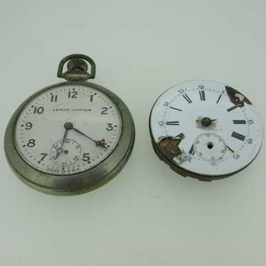 Lot of 2 Antique Swiss and U.S.A. Pocket Watches P