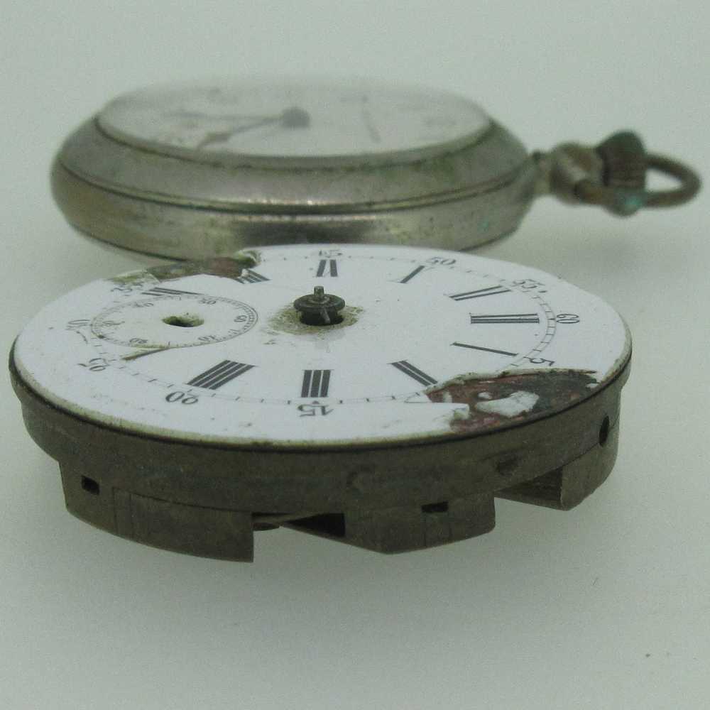 Lot of 2 Antique Swiss and U.S.A. Pocket Watches … - image 2