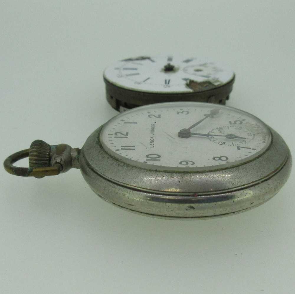 Lot of 2 Antique Swiss and U.S.A. Pocket Watches … - image 4