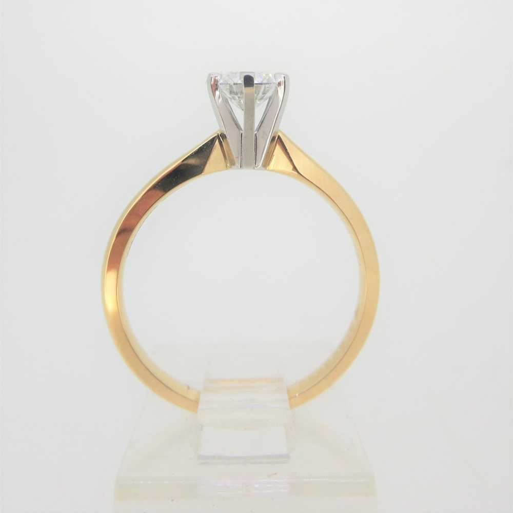 18k Y Gold & Platinum IGI Certified .51ct Diamond… - image 4