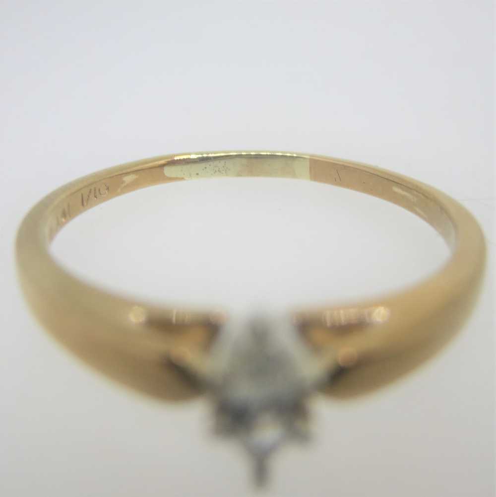 10k Yellow Gold Fabrikant 1/10ct Marquise Cut Sol… - image 6