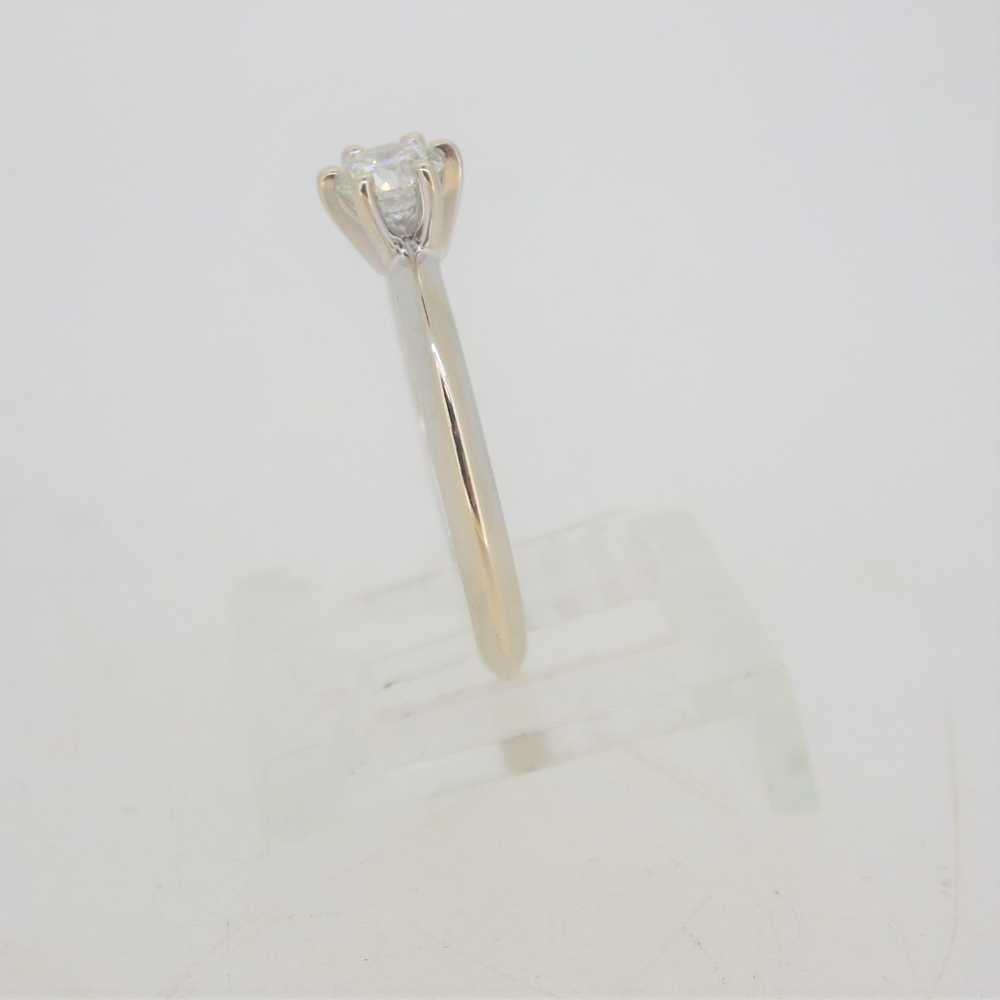14k White Gold GIA Certified .32ct Diamond Solita… - image 4