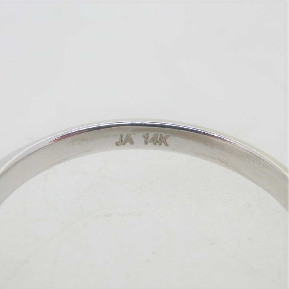 14k White Gold GIA Certified .32ct Diamond Solita… - image 7