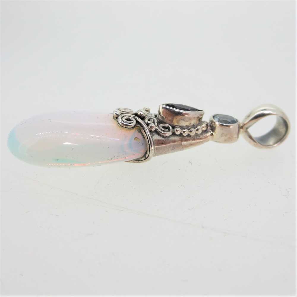 Sterling Silver Tear Drop Shaped Pendent Moonstone - image 5