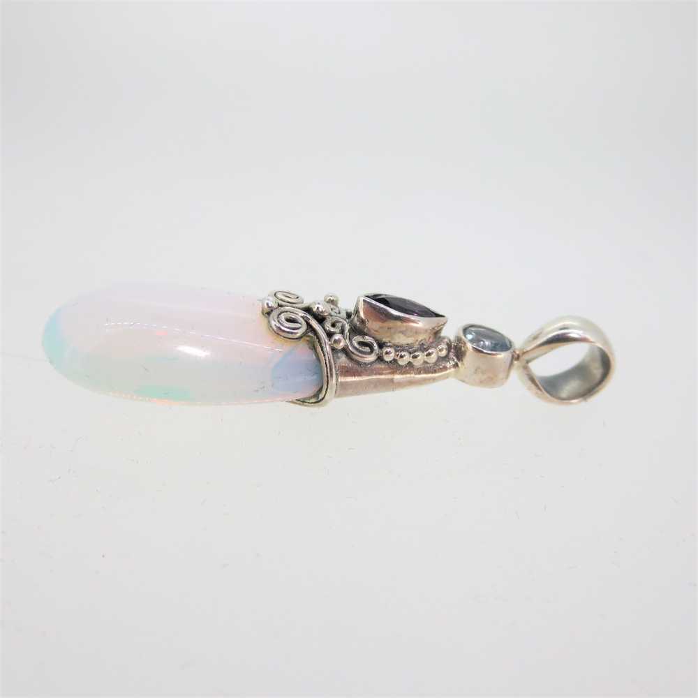 Sterling Silver Tear Drop Shaped Pendent Moonstone - image 6