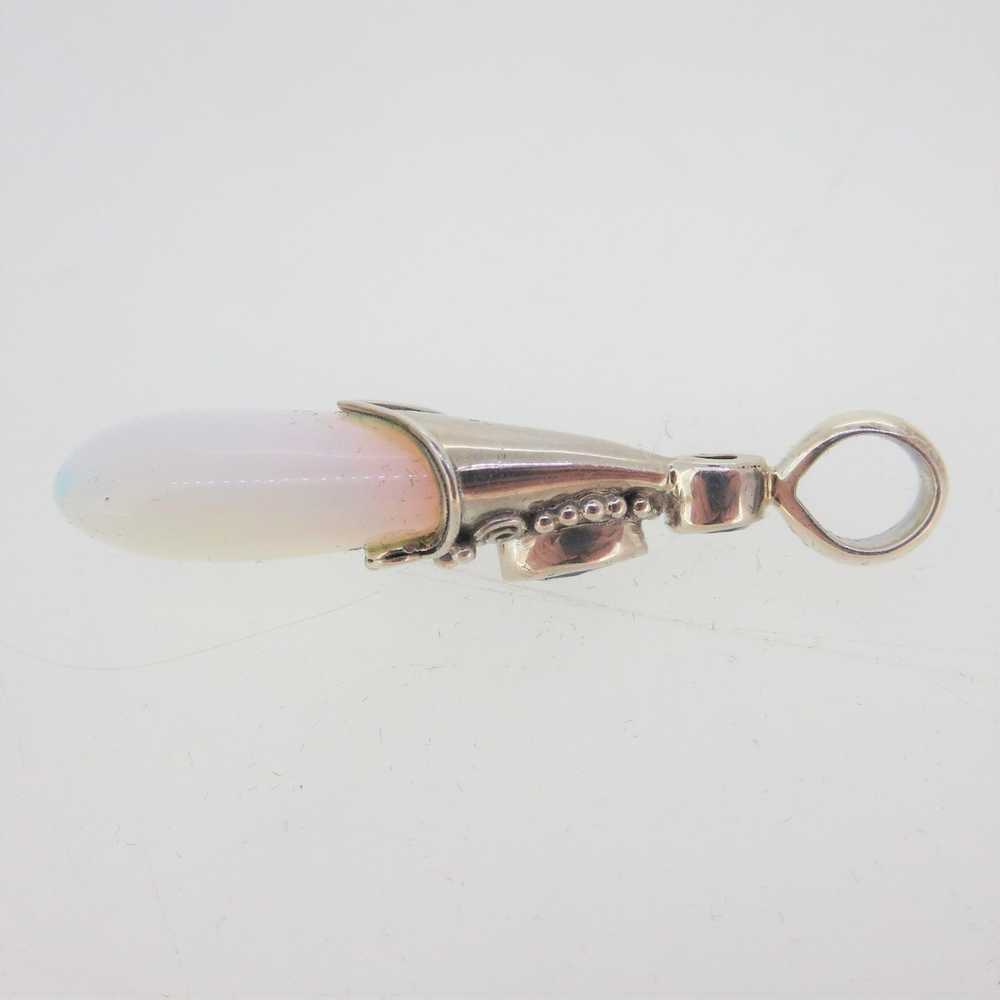 Sterling Silver Tear Drop Shaped Pendent Moonstone - image 7