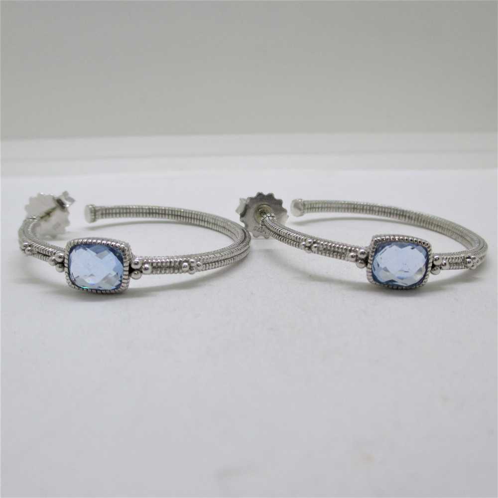 Judith Ripka Sterling Silver & 18K Posts Tanzanit… - image 3