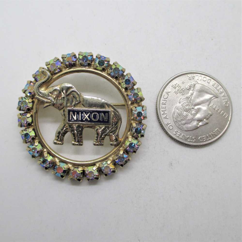 Warner 1960s Gold Tone Nixon Political Campaign R… - image 8