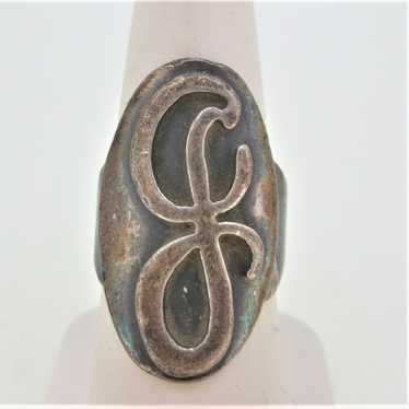 Sterling Silver W.J. Brice Initial G Ring Size 6 - image 1