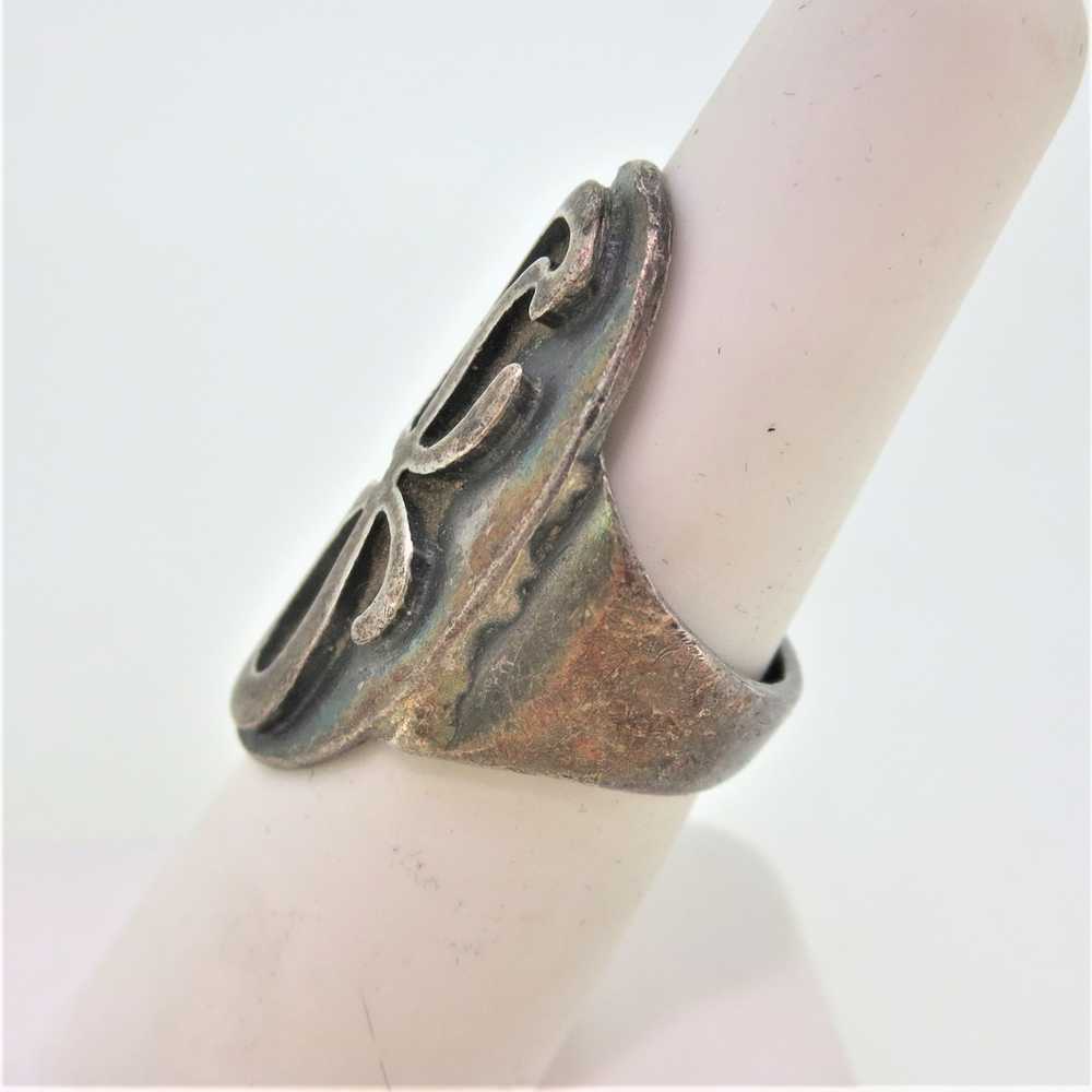 Sterling Silver W.J. Brice Initial G Ring Size 6 - image 3