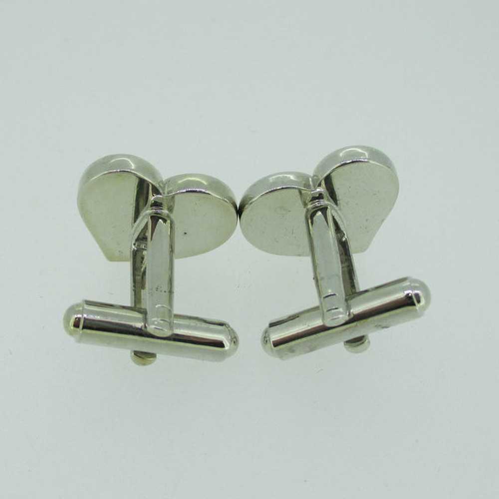 Silver and Gold Tone Heart Shaped Cufflinks - image 3