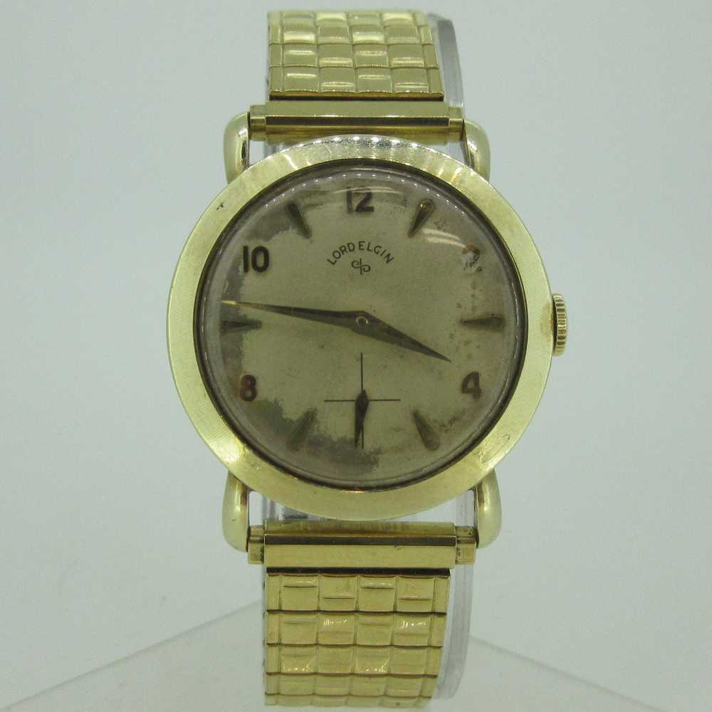 Vintage Lord Elgin 680 21J 4909 14k Solid Gold Wa… - image 1