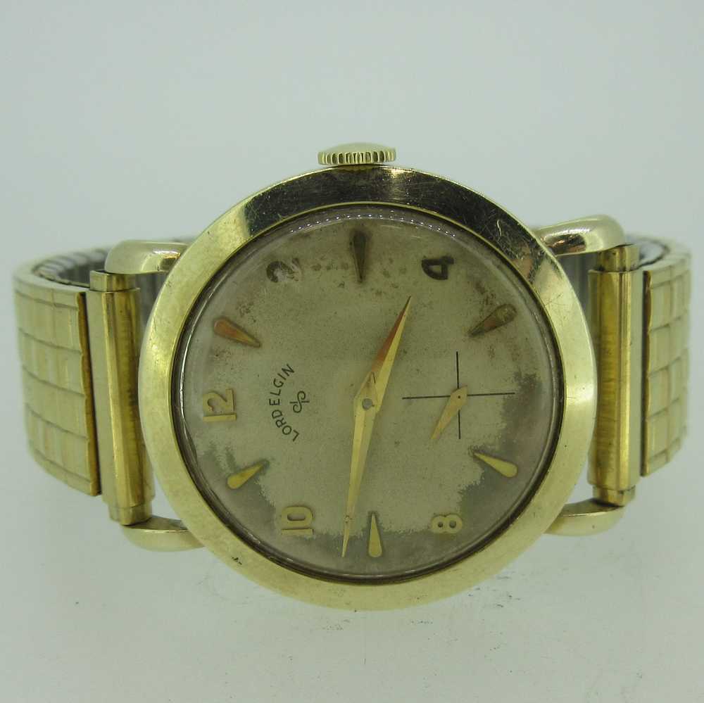 Vintage Lord Elgin 680 21J 4909 14k Solid Gold Wa… - image 5