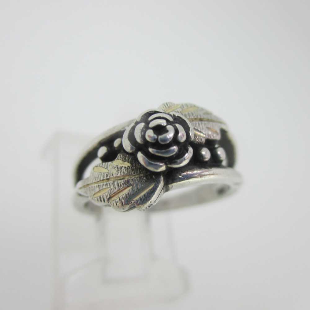 Sterling Silver Black Hills Gold Style Wheeler Ri… - image 2