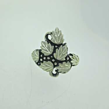 Sterling Silver Black Hills Gold Leaves Style Whe… - image 1