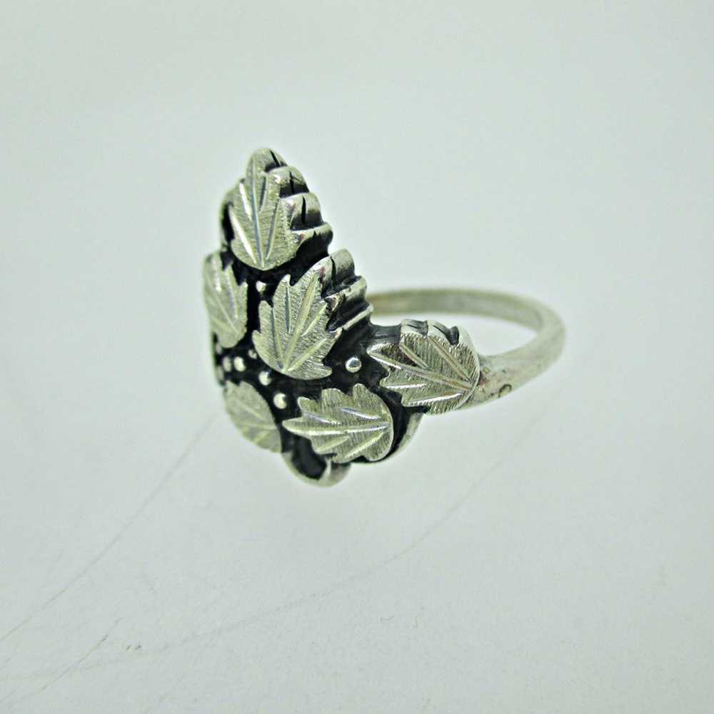 Sterling Silver Black Hills Gold Leaves Style Whe… - image 2