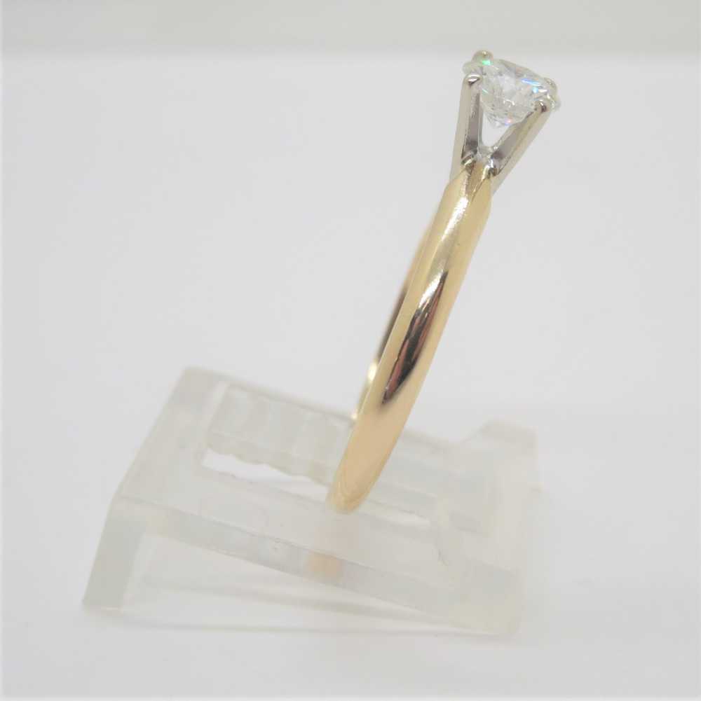 14k Yellow Gold IGI Certified .52ct Diamond Solit… - image 4