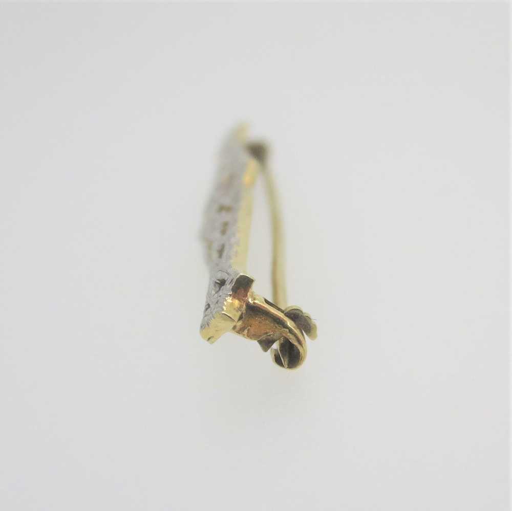 Antique Edwardian Era 14k Yellow & White Gold Fil… - image 2