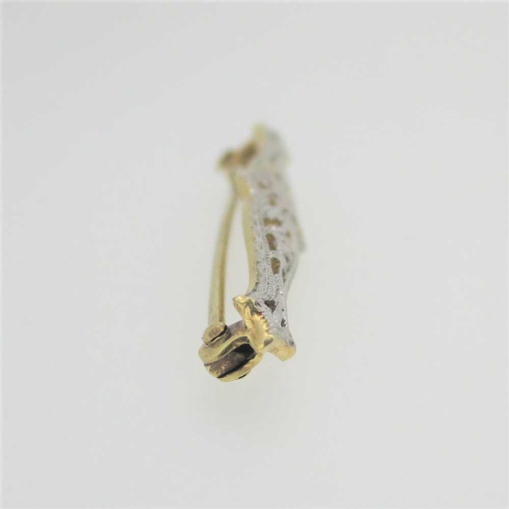 Antique Edwardian Era 14k Yellow & White Gold Fil… - image 3