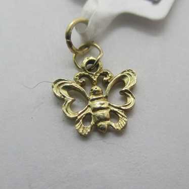 10k Gold Small Butterfly Charm - image 1