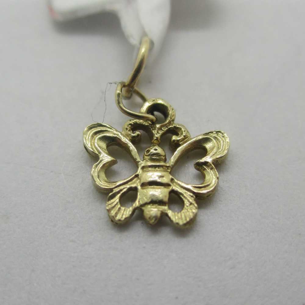 10k Gold Small Butterfly Charm - image 2