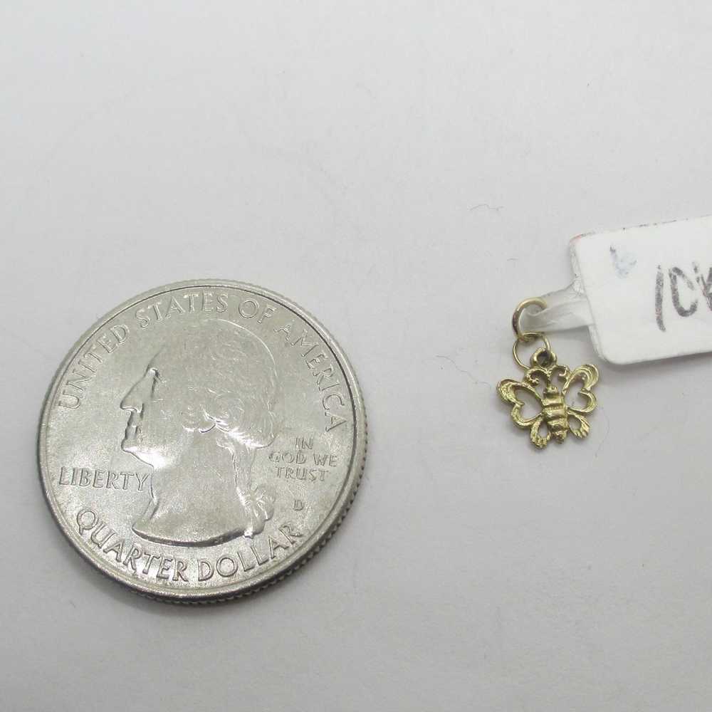 10k Gold Small Butterfly Charm - image 3