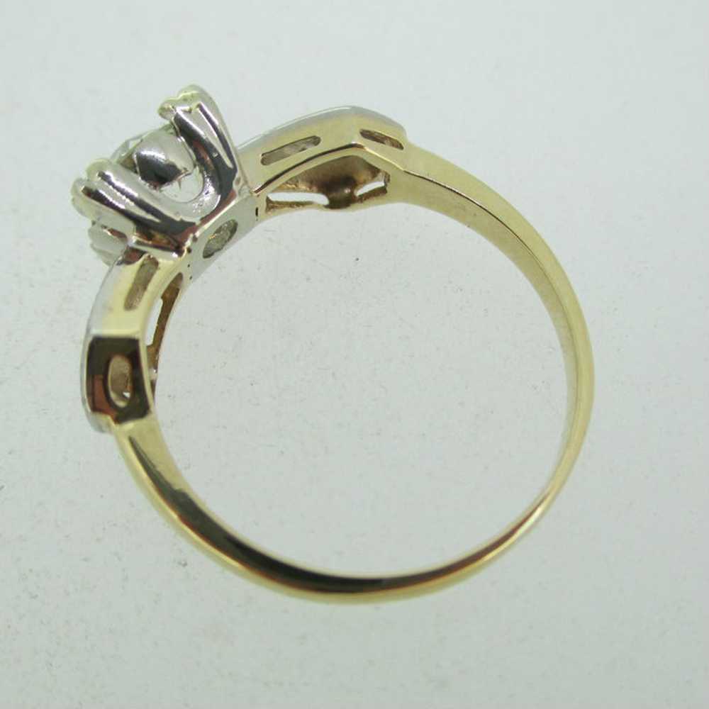 Vintage 14k Yellow Gold 1.02ct European Cut Diamo… - image 5