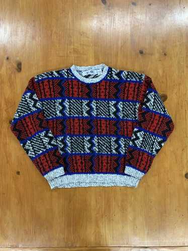 Coloured Cable Knit Sweater × Vintage Vintage Sig… - image 1