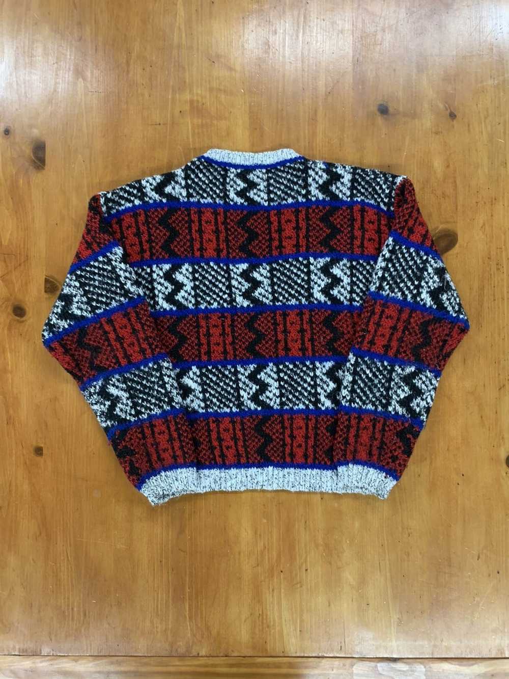 Coloured Cable Knit Sweater × Vintage Vintage Sig… - image 3