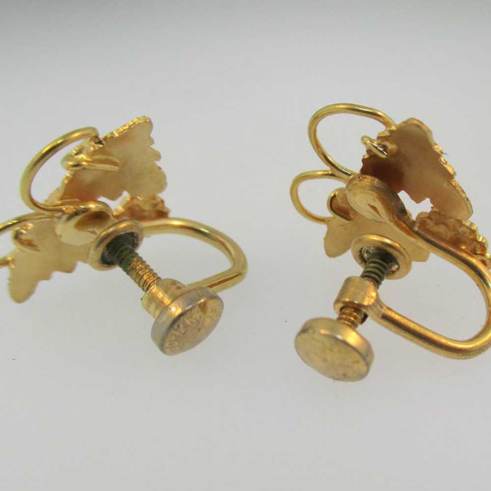 10k Black Hills Gold with Gold Filled Screw On Ba… - image 3