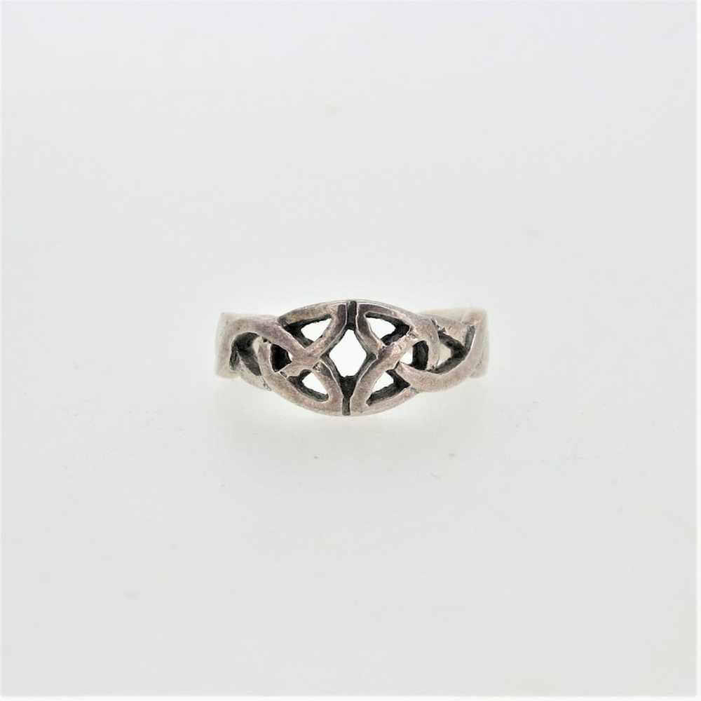Sterling Silver Celtic Knot Pinky Toe Ring Adjust… - image 1